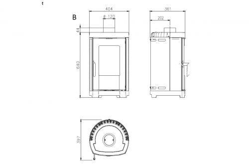 Preview: Kaminofen Brigitta GB von La Nordica